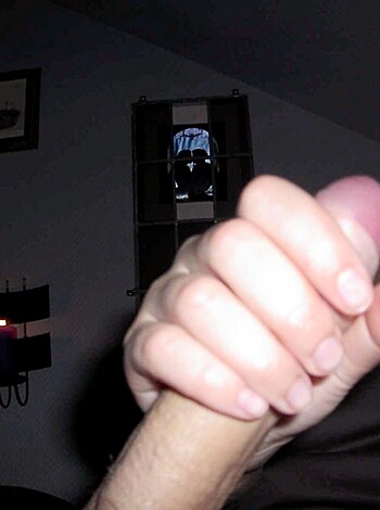 "Here's the image of a dick being held over some pussy. Both people are nude and getting fucked."
