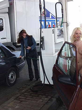 Naked girl at public 15 - Photo 32