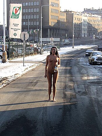 Naked girl at public 15 - Photo 55
