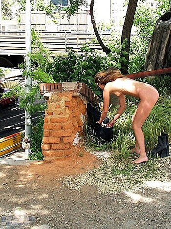 Naked girl at public 19 - Photo 28