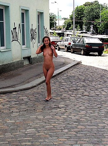 Naked girl at public 19 - Photo 26