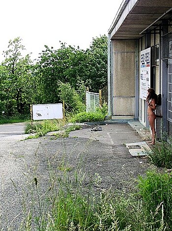 Naked girl at public 19 - Photo 40