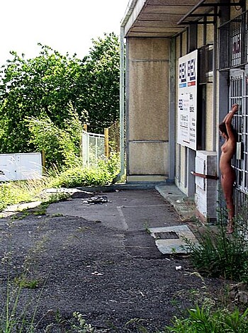 Naked girl at public 19 - Photo 51