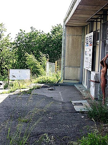 Naked girl at public 19 - Photo 52