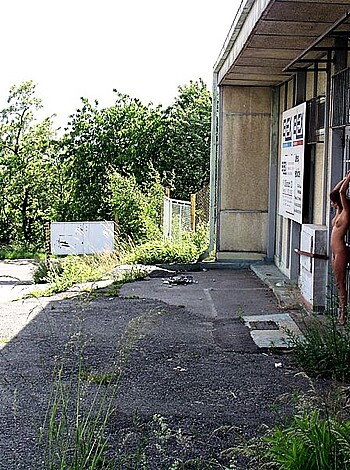 Naked girl at public 19 - Photo 53