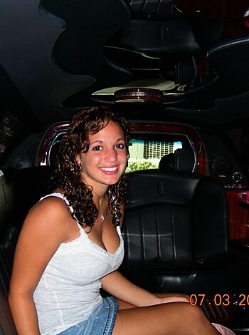 A fucking bitch is chillin' in a limousine as if she owns the goddamn thing.
