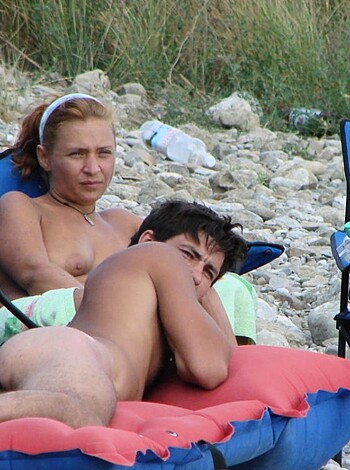 "A fucking bunch of nude motherfuckers lounging on beach chairs."