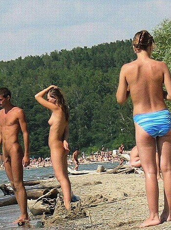 "Hey, fat ass! Look at that naked chick's tits bouncin' up and down on the fuckin' sand like two goddamn water balloons! You gotta admit she ain't wearin' no bra or nothin'. What a hot fuckin' mess. Jesus Christ."