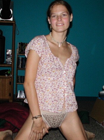 "Look at this fucking hot chick in her sexy lingerie, ass down on that goddamn bed."