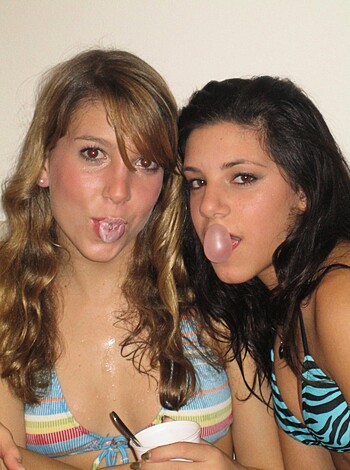 Vulgar Description: "Two chicks suckin' d*cks while popin' bubbles."