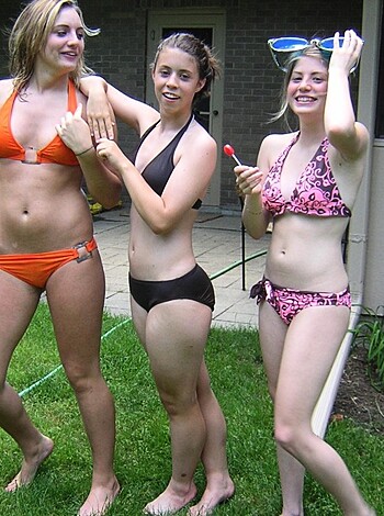 """
A bunch of fucking bitches showing off their skinny ass bodies while partying like sluts!
"""