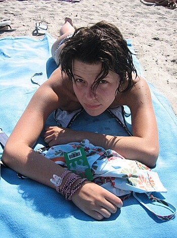 My Young wife at the beach  - Photo 37