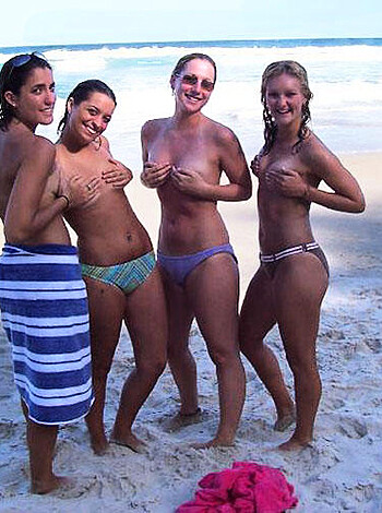 """
Four tits on sand without tops.
"""