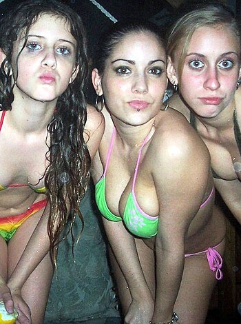 Here we have three hot bitches all with big titties and perfect asses piled on top of each other like a fucking sandwich, making for one hell of a sexy scene.