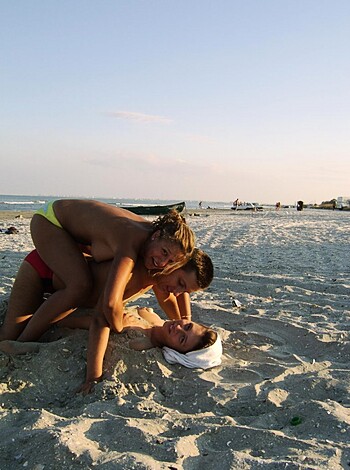 Nice girls at trip to nude beach - Photo 26