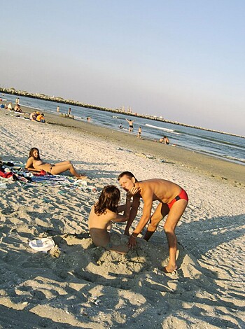 Nice girls at trip to nude beach - Photo 27