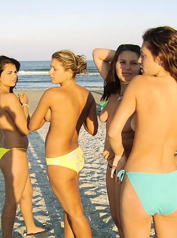 Nice girls at trip to nude beach - Photo 39