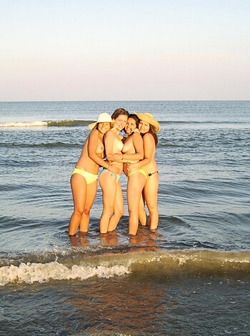 Nice girls at trip to nude beach - Photo 42