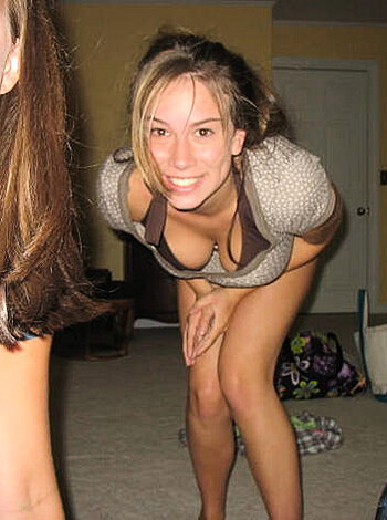"This image of some hoe in a tight-ass shirt bent over with her tits out for the whole world to see."