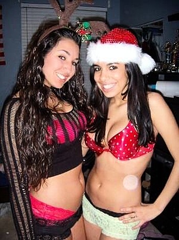 Vulgar Description:
"A red-clad honey trap with her panties showing."