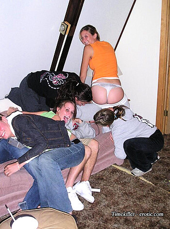 Drunk Girls at Wild Homemade Party - Photo 21
