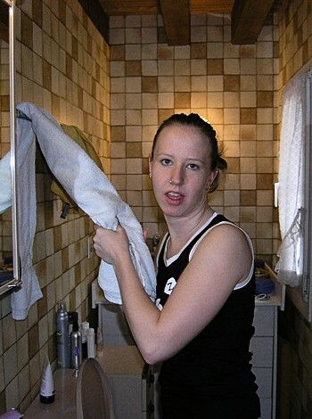 "Hot damn, you should see this bitch get her shampoo on. Handheld shower fucking rocks her world."