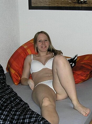 "Fucking hot babe in sexy underwear sucking cock on mattress."