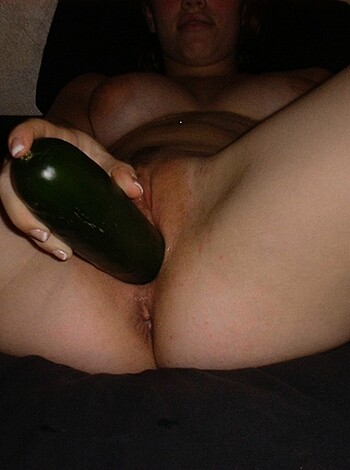 A busty blonde chick humping carrots and cucumbers in her garden, as she rides a cocking stool while jerking off a neighbor's phallus.