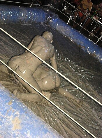 "Watch these two dirty-ass motherfuckers gettin' all up in the goddamn mud."