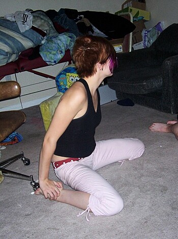Tattooed chick at a private party  - Photo 17