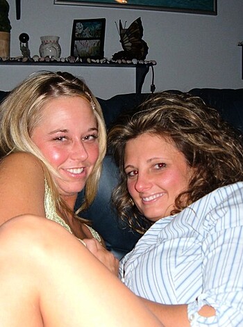"Here's a f*cking lesbian couple, both bitches lookin' all happy and shit, just chillin' on some f*ckin' couch."