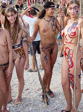 An assortment of fucking nude cocks and cunts frolicking at an orgy.