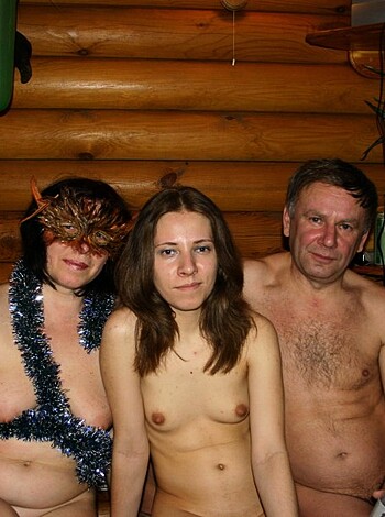 Fucking three nude bitches and faggot ass niggas sittin on the couch with their dicks out.