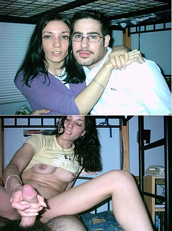 "Here's a fucking hot shot of some busty blonde slut deep throating a dick, as she sucks on his cock like a pro."