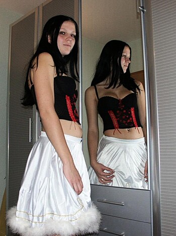 Nice ex girl Chantal in white dress  - Photo 7