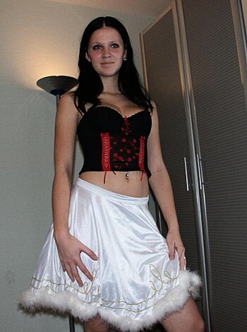 Nice ex girl Chantal in white dress  - Photo 9