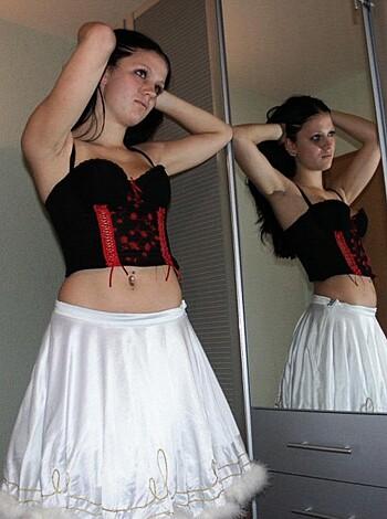 Nice ex girl Chantal in white dress  - Photo 11