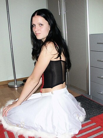 Nice ex girl Chantal in white dress  - Photo 16