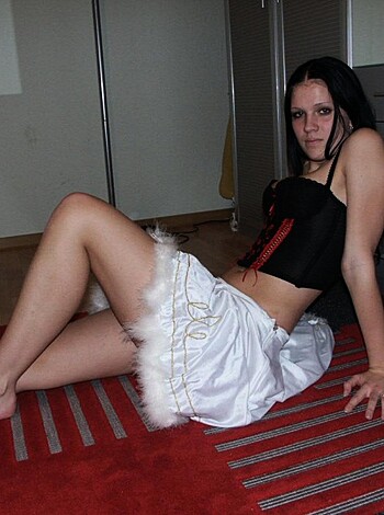 Nice ex girl Chantal in white dress  - Photo 18