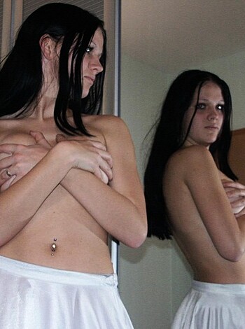 Nice ex girl Chantal in white dress  - Photo 35