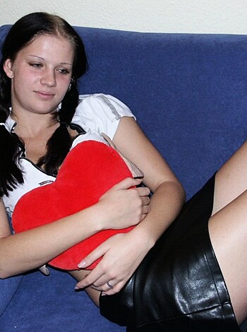 Nice ex girl Chantal on sofa - Photo 2