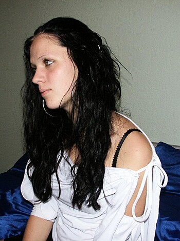 Nice ex girl Chantal on blue bed  - Photo 13
