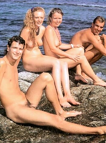 A bunch of shirtless fuckers sunbathing on rocks by the goddamn sea, if you please.