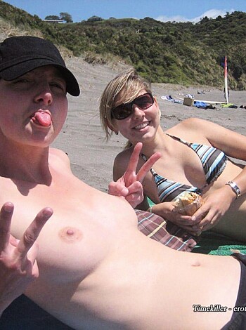 "Bitches baskin' in some fuckin' hot sandy ass sunshine, bro!"