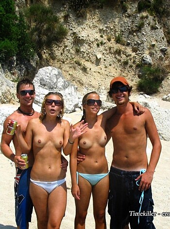 "Look at these fucking naked dudes chillin' on the sandy shore."