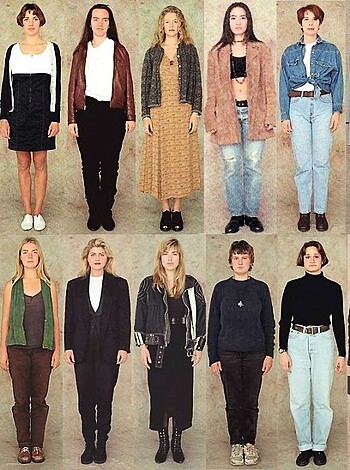 "Check out this fucking collection of hot bitches in their frilly-ass clothing."