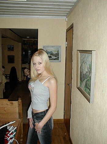"Fucking hot babe flaunting her boobs and belly button."