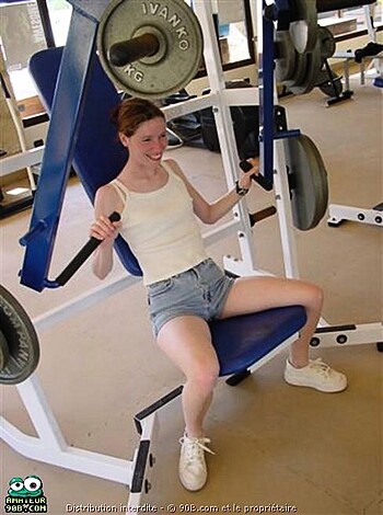 Image of bitch fuckin' crushing some iron at the gym like a motherfuckin' beast, bro.