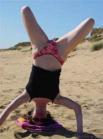Naked Teen Girlfriend Marie-Ange at beach - Photo 23