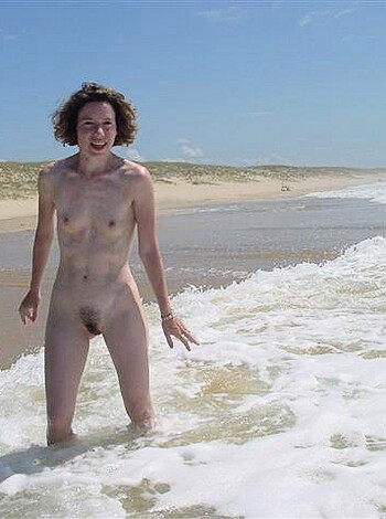 "Look at that fucker! He's got no clothes on and he's strolling around on the sandy shore like it ain't no thing, just flapping his dick around in the breeze. I wonder if he forgot his clothes or if he's some kinda pervert who gets off on walking around nude."